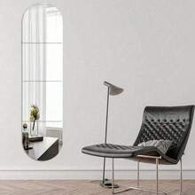 4pcs 12x12 Inch Peel And Stick Mirror Tiles - Shatterproof Flexible Acrylic Wall Mirrors For Bathroom, Bedroom, Gym, Closet Door Decor - DIY Self-Adhesive Decorative Sheets - Silver - View 4