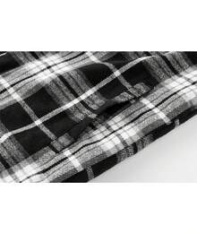 Mens Flannel Hoodie Shirts Long Sleeve Casual Plaid Jackets - Suitable For Autumn And Winter - Casual Style - Đen và trắng - Xem 6