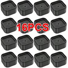 16pcs Furniture Risers Stackable Table Risers Nonslip Bed Raising Blocks - Black - View 6