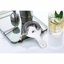 Hawthorne Strainer, Stainless Steel Cocktail Strainer With High Density Spring Mirrored - Effortless Straining Shakers Mixing Glasses, One Strainer - Silver - View 6
