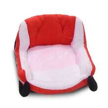 Genérico ChristmasThemed Pet Dog Bed Red Sleigh Cat Sofa Warm Christmas Pet Bed Suitable for Small to Medium Cats and Dogs - como en la foto - Ver 2