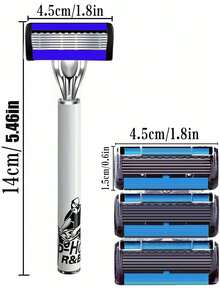 6-Layer Upgraded High-Quality Blade Shaver, Men's Manual Shaver, Clean And Refreshing Shaving, No Stubble, Easy To Carry During Travel Or Business Trips, Versatile Shaver Suitable For Various Scenarios, Men's Exquisite Shaver Gift, Multi-Color Blade Universal Matching, And Also Comes With A Storage Box