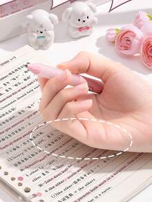 1pc Cute Twist Pen, 0.5mm Black Ink Smooth Writing Gel Pen With Kawaii Rabbit, Cat, Dog Cartoon Design, 360° Rotatable Ballpoint Pen, Quick-Drying Signature Gel Ink Pen, Suitable For Women, Girls, Boys, Men, Office, School - Multicolor - View 6