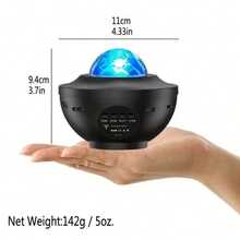 Projector Galaxy Night Light With Ocean Wave Music Speaker Sky Room Decoration Light Projector For Bedroom Decoration Lamps - 星星 - 查看 6