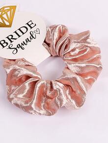 3件套婚礼新娘闪亮丝绒发圈+婚礼礼物钻石纸+心形手链组合套装