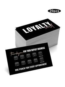 50pcs Double-Sided Recommendation & Member Discount Cards - Multipurpose Reward Cards Suitable For Small Businesses, Retail Stores, Cafes, Hair Salons, Service Shops, Restaurants, Gyms, Beauty Studios And Online Stores - Multicolor - View 12