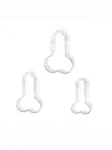 3pcs/Set Funny Adult Cake Mold Stainless Steel Cookie Cutter (Popular In Europe & US) - Grey - View 3