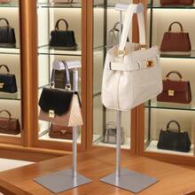 3pcs Gorgeous Handbag Display Rack, Made Of Metal Stainless Steel Material, Matte Surface, Adjustable Height, Silver Bag Rack, Hat Jewelry Rack Suitable For Home/Boutique/Dining Table Jewelry Retail Store | Easy To Install, Rust Proof