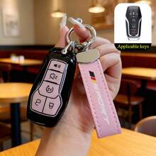 1 pieza Funda protectora de TPU para llave de coche apta para Fusion, Mustang, F150, Edge, Explorer, accesorios de automóvil sin llave - Multicolor - Ver 3