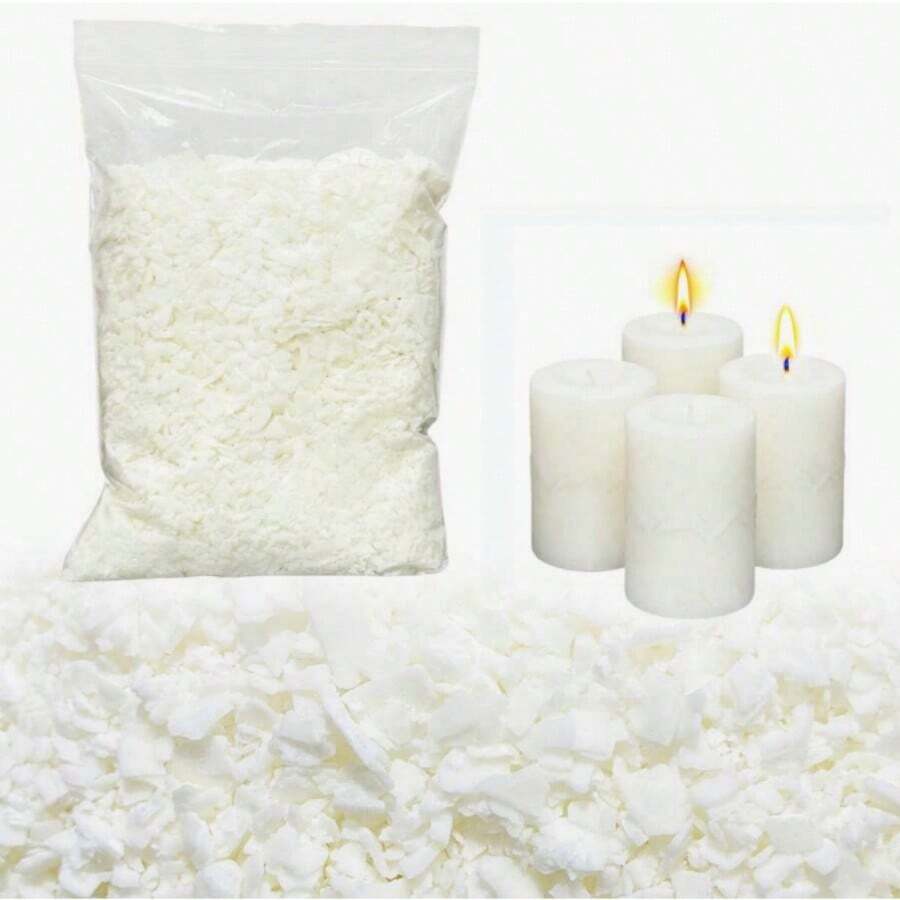 100/500/1200g Vảy sáp đậu nành tự nhiên dùng làm nến - Điểm nóng chảy thấp, Cháy sạch - Vật liệu làm nến tự làm, Nến thơm tại nhà, Giáng sinh, Ngày lễ tình nhân, Năm mới tự làm - trắng - Xem 1