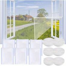 Red de mosquitos autoadhesiva para ventana, malla invisible anti-insectos, fácil de instalar, pantalla de ventana invisible que bloquea eficazmente los mosquitos y los insectos, protege el hogar de la invasión de mosquitos, adecuada para dormitorio y sala de estar. Red de mosquitos autoadhesiva para ventana, 130 x 150 cm. - Multicolor - Ver 1