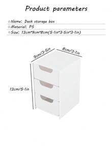 1个多用途迷你塑料收纳盒，带抽屉，适合桌面或壁挂式摆放 - 节省空间，可收纳化妆品和配件