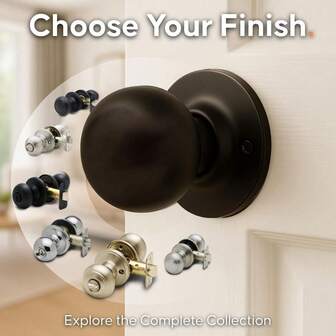 BK2020TB Ball Door Knob, Passage Function, 1 Pack, In Tuscan Bronze