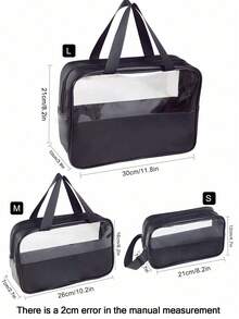 1pc Transparent Visible Travel Makeup Bag, Multifunctional Waterproof Storage Pouch, Portable Minimalist Toiletry Organizer Bag For Cosmetics, Skincare, Suitable For Beach, Travel, Dorm, Party, Birthday Gift For Women, Friends, Family,Pouch,Makeup Pouch,Travel Essential - Multicolor - View 11