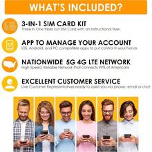 SpeedTalk Mobile 5 Prepaid Smart Watch SIM Card Kit For 5G 4G LTE Smartwatch Wearables Triple Cut 3 In 1 Simcard Standard Micro Na Contract USA Coverage 30 Days Service - 50TALK100TEXT100MBDATA - Xem 5