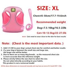 One Set Pet Chest & Back Strap With Leash For Cat And Dog, Suitable For Four Seasons, Small/medium Size, Vest Style Anti-choke Dog Leash, Outdoor Walk Comfortable Mesh With Adjustable Reflective Cat Vest Chest & Back Strap - Pink - View 17