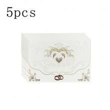 5/10张爱心玫瑰婚礼邀请函，新婚夫妇，新娘庆典，新娘送礼会，订婚派对礼物，适用于订婚、婚礼、新娘送礼会、生日派对、周年纪念、乔迁、酒吧等节日派对邀请函 - 彩色 - 查看 8