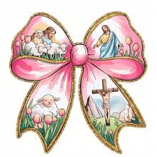 1/2/3pcs Bowknot Heat Transfer Decals, DTF Heat Press Stickers For DIY T-Shirts, Bags, Jeans, Pillows, Hoodies - Precise Fit For Fabrics From Small To Large, Easy Application For Beginners And Experts, Perfect For Holiday Crafts And Gifts - Multicolor - View 1