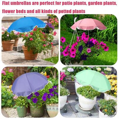 Outdoor Plants Umbrellas, Diameter 23.62 Inch Garden Shade Plant Umbrella For Providing Shade Cover To Patio Flowers ...