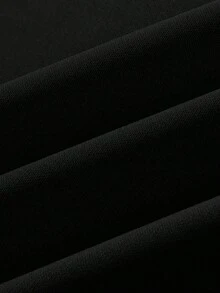 Sudadera con capucha casual para hombres, tela de punto 100% poliéster, ligeramente elástica, ajuste regular, diseño impreso de moda - Negro - Ver 6