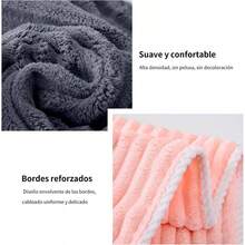 2 PCS Toallas de bao Microfibra de Suaves Coral Toallas de Microfibra para Bao Altamente Absorbentes Toalla, Juego de Toallas de bao, Playa, Piscina, Gimnasio, SPAGris Oscuro - Gris oscuro - Ver 5