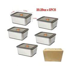 Stainless Steel Airtight Food Storage Containers With Leak-Proof Lids - Perfect For Lunch, Snacks And Meal Prep - Reusable And Durable, Suitable For Fruits, Vegetables Etc. - Great For Home And Office Use, Square Meal Prep Containers Stainless Steel Containers - Multicolor - View 18