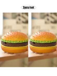 1pc Creative Ashtray, Cute Hamburger Shaped Ashtray, Desktop Portable Modern Ashtray, Suitable For Home Office Fashion Decoration Handmade Gift, A Surprise Small Gift For Girlfriends To Give To Boyfriends - Yellow - View 9