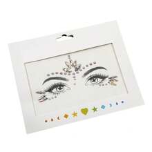 (1 Sheet) Multi-Color Face Gems, Blue Makeup Masquerade Party Holiday Festival Sis Face Decor Waterproof Lasting Faux Jewels Y2K - Màu sắc - Xem 5