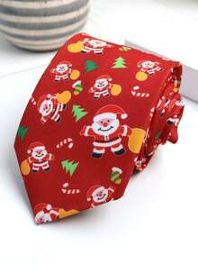 1pc Unisex Christmas Necktie, Suitable For Casual, Street, Daily, Party, Gift - Multicolor - View 33
