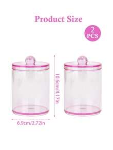 3M Bộ 4 món 10 Oz Q-Tip Holder, Hộp đựng bông trang điểm màu hồng, Hộp đựng và sắp xếp đồ dùng phòng tắm, Lọ đựng thuốc có nắp, Chỉ nha khoa, Cho ngày lễ bãi biển, Bộ sưu tập phòng tắm, Bộ sưu tập phòng ngủ, Dung tích lớn - Hồng - Xem 8