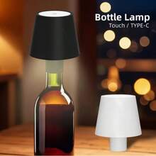 Paralume per bottiglia senza fili con luce, lampada a bottiglia LED dimmerabile, adatta per bottiglie, lampada a bottiglia a 3 temperature di colore ricaricabile, adatta per bar/casa/club/taverna, illuminazione per la casa, illuminazione per taverna, illuminazione di moda, lampada moderna, costruzione durevole, plastica e metallo, controllo touch, luminosità regolabile, decorazione per la casa, per feste - Multicolore - Visualizzare 9