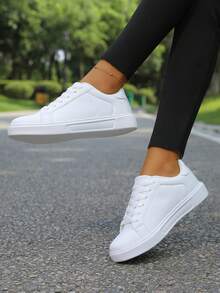 Women's Casual Sports Shoes, Fashion Lightweight Sneakers, Size 36-45, Suitable For Wide Feet, Recommend Ordering One Size Up - White - View 11