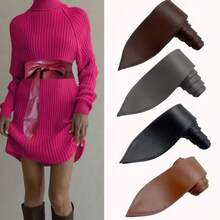 1 chiếc thắt lưng nữ, thắt lưng thắt nơ thanh lịch, thích hợp cho váy, áo len, áo khoác, áo khoác ngoài - A - Xem 4