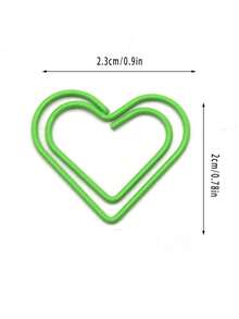20pcs/Set Colorful Heart Shape Office Classroom Room Universal Paper Clip File Sorting And Storage Artifact Pin Lover Gift Cute Mini Compact Data Classification - Multicolor - View 11