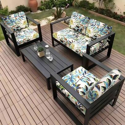 1pc High Elastic Digital Printed, Removable Sofa Seat Cushion Cover, Soft & Comfortable Fabric, Reusable Digital Printed Milk Silk Elastic Sofa Slipcover, Suitable For All Seasons