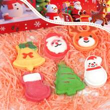 限量版！6 件装圣诞主题泡澡盐，精油泡泡浴球，沐浴仪式配件 - 彩色 - 查看 7