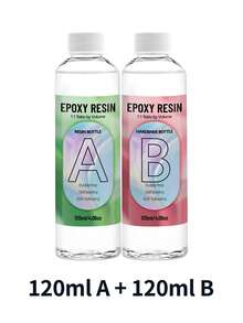 Bộ nhựa Epoxy 240ml/500ml, nhựa Epoxy trong suốt, không bọt khí, tỷ lệ 1:1 dùng để phủ, đúc, trang trí bàn, DIY, nghệ thuật nhựa, làm đồ thủ công, bộ dụng cụ thủ công nhựa cho người mới bắt đầu. - Nhựa Epoxy - Xem 3
