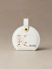 1pc Custom Jewelry Bag, Personalized Travel Jewelry Box, Custom Name And Birth Flower Jewelry Box Small Square Earrings Organizer With Handle Bridesmaid Wedding Gift Box For Sisters And Friends, Birthday, Wedding, Mother's Day, Valentine's Day, Party, Custom Small Gifts,Multi-Functional, Ornamental,Reusable,Exquisite,Stylish,High-Qu,Elegant Living,Artful Living - Multicolor - View 16