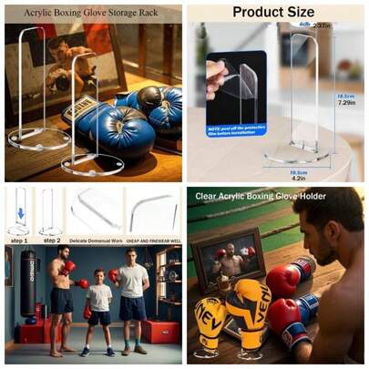 Boxing Glove Stand, Boxing Glove Display Stand, Vertical Boxing Glove Display Stand Baseball Glove Display Stand 1 PACK