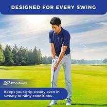 Grip Trainer, Right - Handed Training Aid, Hand Position And Swing Improvement, Blue - Yellow - View 8