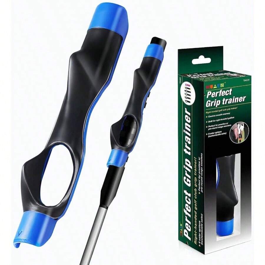 Grip Trainer Club - Improves Grip Strength, Accuracy Swing, Trains Correct Hand Position Superior Performance - Training Aid All Levels - Màu xanh lam - Xem 1