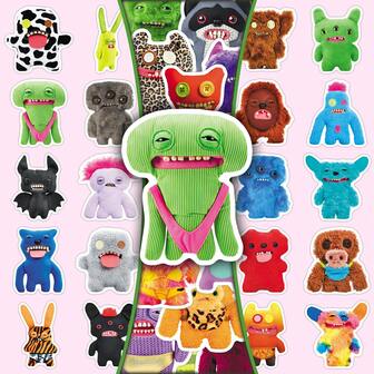 50pcs Cute Cartoon Funny FUGGLER Monster Stickers, Creative Decorative Envelope, Car Decals