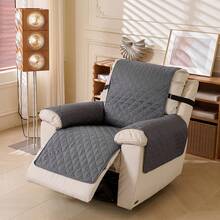 1 件装休闲椅套，宠物友好，可机洗，超声波压花沙发垫，适用于现代客厅或家庭办公室 - 深灰色 - 查看 12