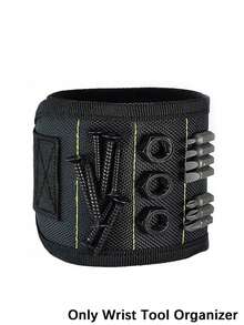 磁性腕带工具收纳器 - 黑/红腕带，内置9颗强力磁铁，完美收纳螺丝、钉子、钻头 | DIY爱好者的理想之选，父亲节礼物，DIY工具收纳器 | 耐用面料，强力磁性腕带工具收纳器，适合露营，成人圣诞礼物 - 彩色 - 查看 13