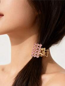 8 قطع مشابك شعر مرصعة بالراين للنساء - فاخرة وأنيقة، مثالية للضفائر والغرة والاستخدام اليومي والعمل والمدرسة والحفلات