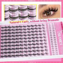Individual Lashes 320pcs Lash Clusters 40D 9 - 16mm Mix Lash Extension D Curly Eyelash Clusters Eyelash Extension Wispy Cluster Lashes Self Application By 40D - 0.07D, 9 - 16mix - Bộ dụng cụ nối mi Manga-Lash - Xem 8