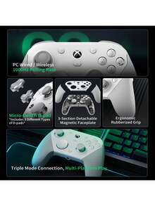 GAMESIR G7 Pro精英手把 Xbox/PC/安卓/電視全平台相容 霍爾效應搖桿+體感 雙切微動扳機 可調行程扳機鍵 - 白色 - 查看 5