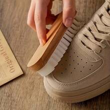 Escova Premium Para Com Bordas De Borracha Sem Acabamento - Limpeza E Higienização Eficientes, Ideal Para Botas Marrons E Forro, Cuidados Com Calçados | Design Ergonômico | Material Pp Durável. Escova Para E - Escova De Limpeza Profunda Para Calçados Com Cerdas Macias, Polimento Antirriscos, Ideal Para, Botas De Cano Curto, Bolsas, Carteiras, Cintos - Cuidados Com O (Não Restaura). - Multicolorido - Ver 2