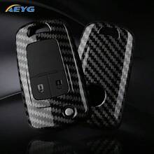Vỏ chìa khóa xe hơi ABS với họa tiết sợi carbon, phù hợp với các dòng xe Opel Astra, Mokka và Buick Cruze, Aveo, Malibu, Trax, Sail và các mẫu xe khác. - Chevrolet A - Xem 2