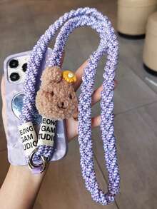 Chrysanthemum Rabbit Braided Lanyard, Fashionable, Lightweight, Durable For Outdoor, Hiking Compatible With Android And Most Smartphone,Gifts For Mother, Family, Friends, Birthday, Holiday Phone Chain - Multicolor - View 11